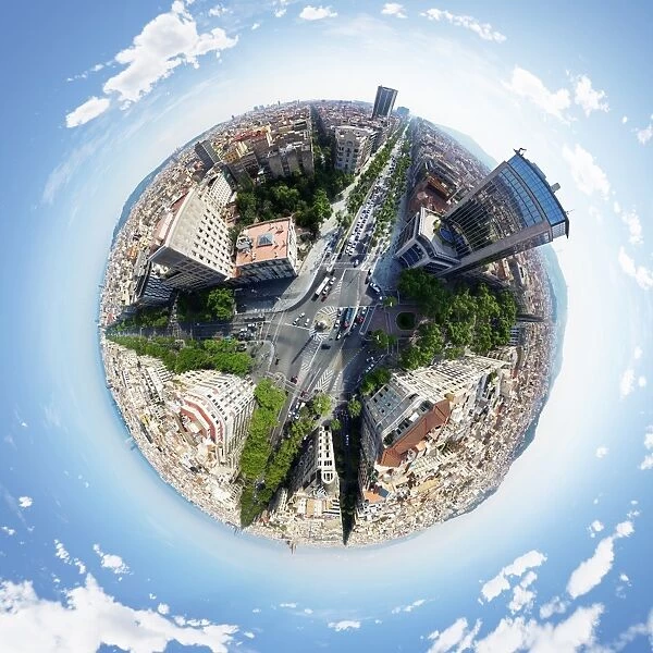 360A Aerial View of Barcelona, Spain