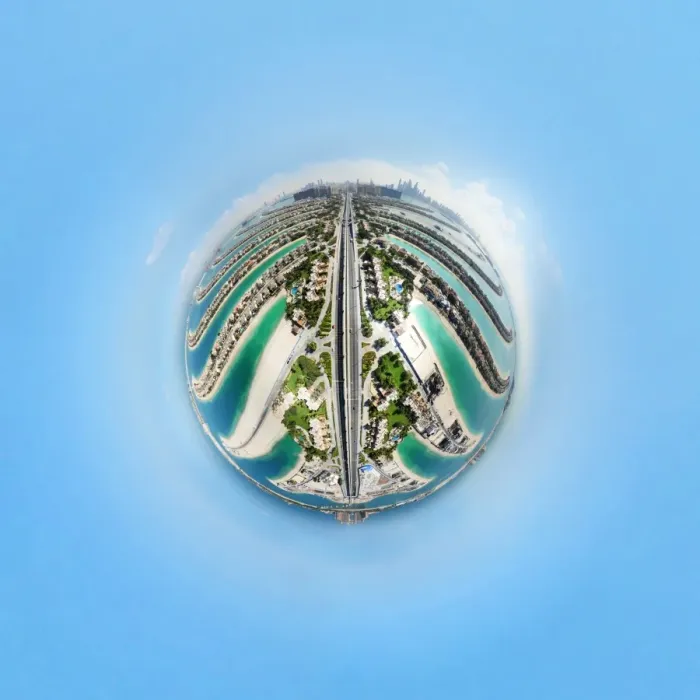 Framed Print : 360A Aerial View of Palm Jumeirah Framed Print : 360A Aerial View of Palm Jumeirah