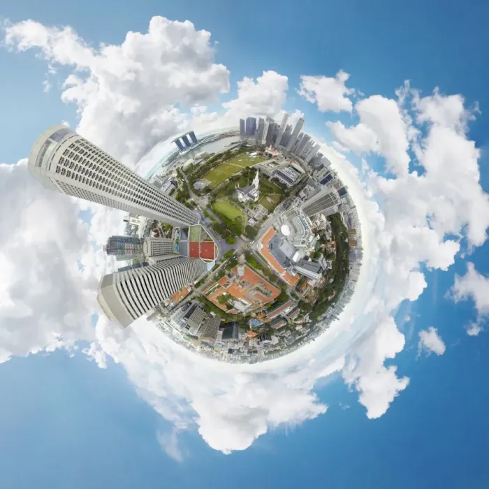 Framed Print : 360A Aerial View of the Swissotel - Singapore Framed Print : 360A Aerial View of the Swissotel - Singapore