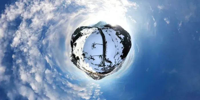 Framed Print : 360A Aerial View of Winter in Gstaad, Switzerla Framed Print : 360A Aerial View of Winter in Gstaad, Switzerla