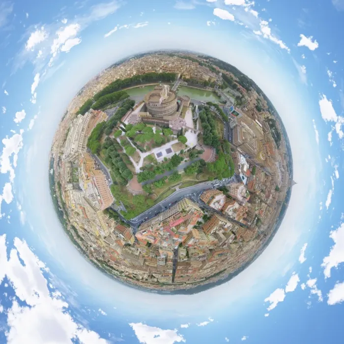 Framed Print : 360A Panorama of Castel Sant Angelo in Rome, Italy Framed Print : 360A Panorama of Castel Sant Angelo in Rome, Italy