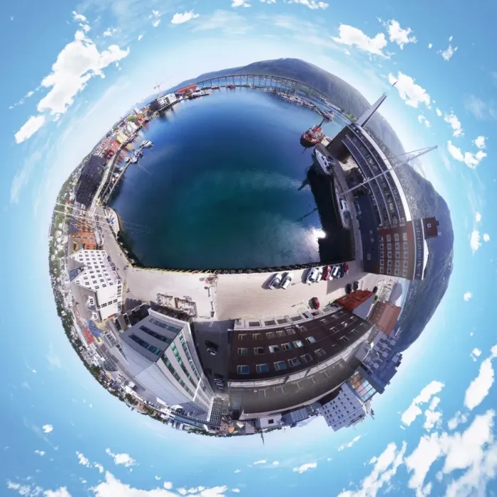 Framed Print : 360A View of Tromso, Norway Framed Print : 360A View of Tromso, Norway