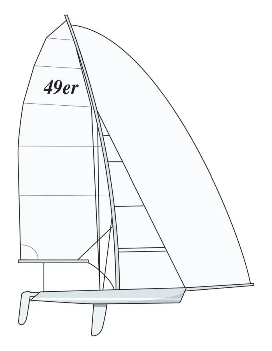 Framed Print : 49er dinghy Framed Print : 49er dinghy