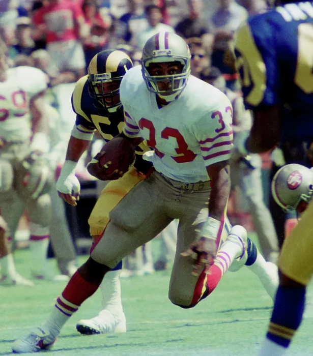 Framed Print : 49'ers RB Roger Craig during LA Rams v. San Francisco 49'ers game Framed Print : 49'ers RB Roger Craig during LA Rams v. San Francisco 49'ers game