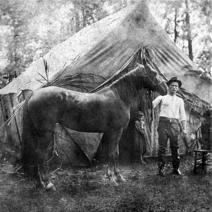 Framed Print : 522, adult, antique, black & white, caucasian, child, equine, eye contact, full-length Framed Print : 522, adult, antique, black & white, caucasian, child, equine, eye contact, full-length