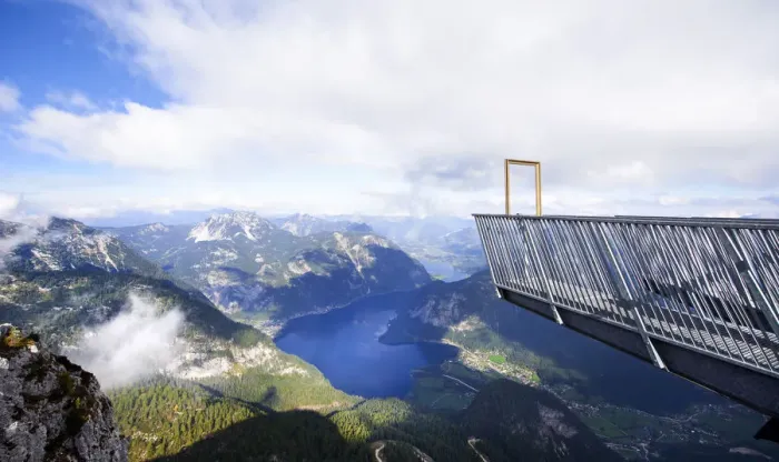 Framed Print : 5fingers viewing platform and lake Hallstattersee Framed Print : 5fingers viewing platform and lake Hallstattersee