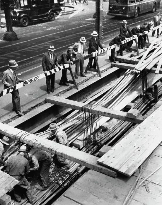 Framed Print : 6th Avenue Subway Construction, 1936 Framed Print : 6th Avenue Subway Construction, 1936