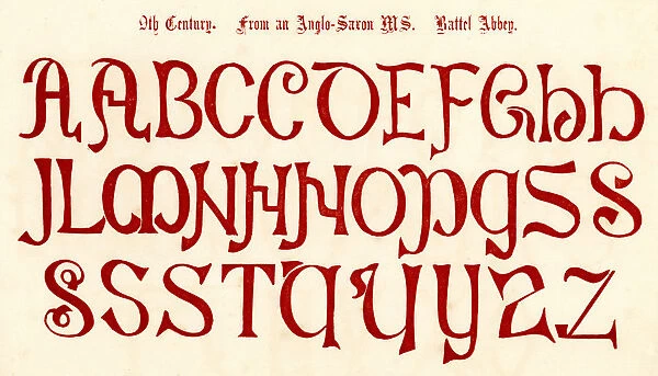 9th Century Anglo Saxon Alphabet