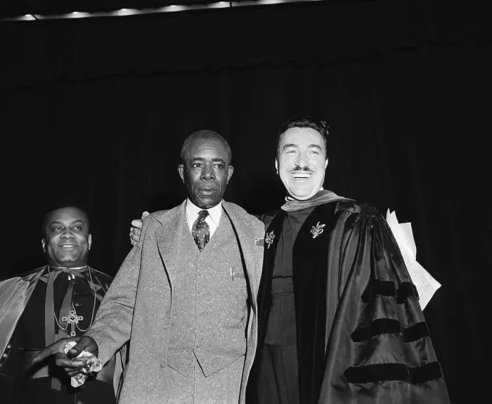 Framed Print : A. Clayton Powell & Ed Nixon Arm-In-Arm Framed Print : A. Clayton Powell & Ed Nixon Arm-In-Arm