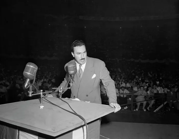 Framed Print : A. Clayton Powell W / Crowd In Background Framed Print : A. Clayton Powell W / Crowd In Background