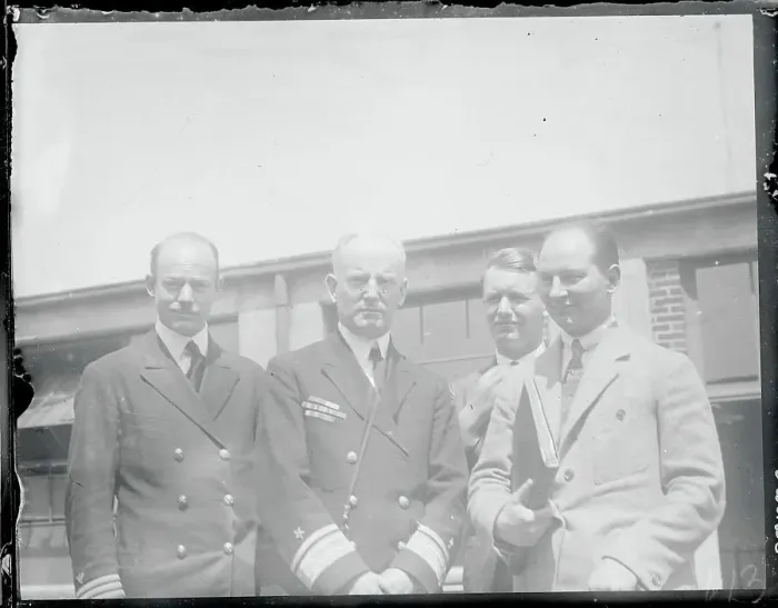 Framed Print : A. H. G. Fokker and Naval Officers Framed Print : A. H. G. Fokker and Naval Officers
