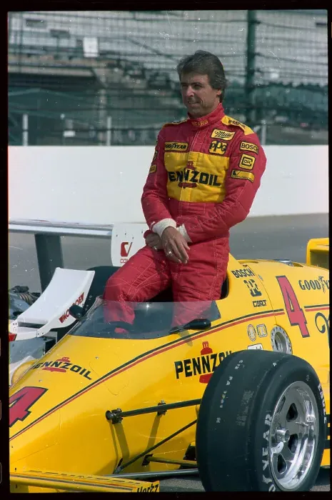 Framed Print : A. J. Foyt Leaning on Car Framed Print : A. J. Foyt Leaning on Car