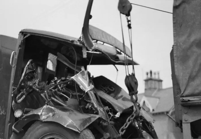 Framed Print : A1 Lorry Crash Framed Print : A1 Lorry Crash