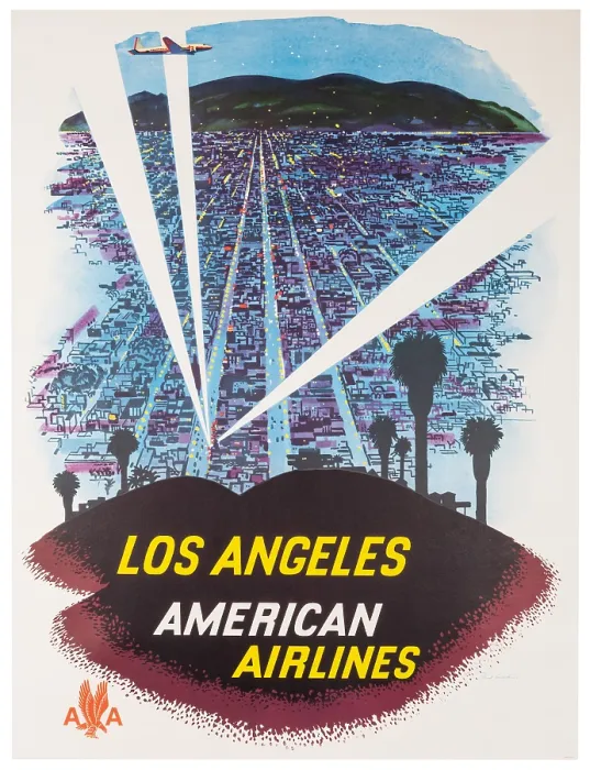 Framed Print : AA Los Angeles Poster Framed Print : AA Los Angeles Poster