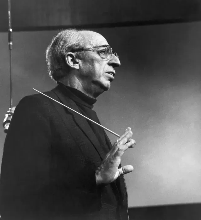 Framed Print : Aaron Copland Holding Baton Framed Print : Aaron Copland Holding Baton