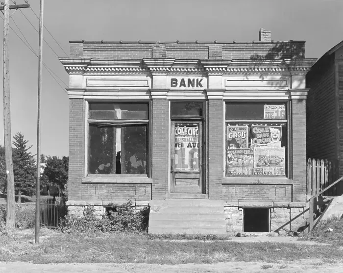 Framed Print : Abandoned Bank Framed Print : Abandoned Bank