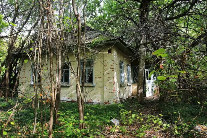 Framed Print : Abandoned country house near Chernobyl nuclear plant
