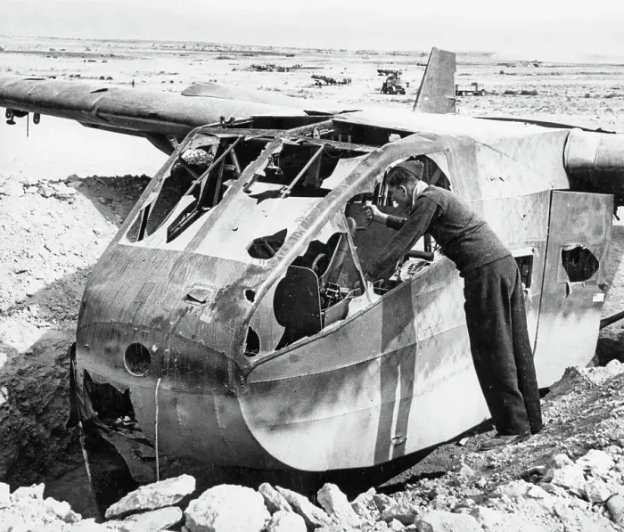 Framed Print : Abandoned German Glider, 1942 Framed Print : Abandoned German Glider, 1942