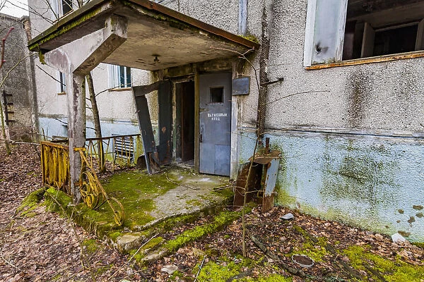 Abandoned house in the Chernobyl zone, Pripyat, Ukraine