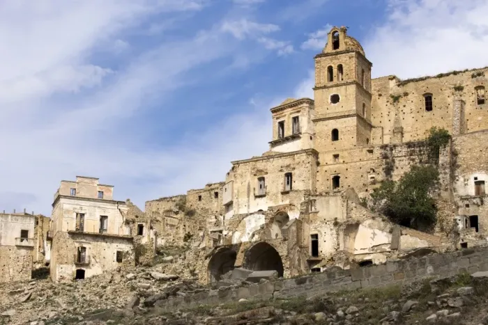 Framed Print : Abandoned mountain village Craco, Basilicata, Italy Framed Print : Abandoned mountain village Craco, Basilicata, Italy