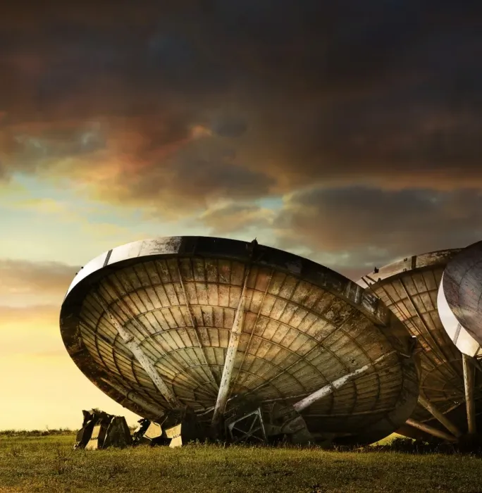 Framed Print : Abandoned radar dishes Framed Print : Abandoned radar dishes