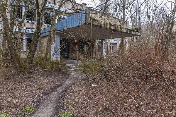 Abandoned school in the city of Pripyat, Ukraine