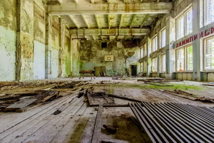 Framed Print : Abandoned sport center in the Chernobyl Exclusion Zone, Pripyat, Ukraine Framed Print : Abandoned sport center in the Chernobyl Exclusion Zone, Pripyat, Ukraine