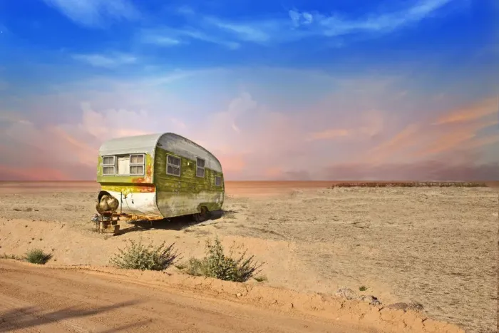 Framed Print : Abandoned Trailer in Arizona Desert Framed Print : Abandoned Trailer in Arizona Desert