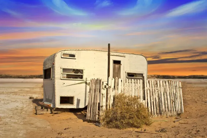 Framed Print : Abandoned Trailer in Sonora Desert Framed Print : Abandoned Trailer in Sonora Desert