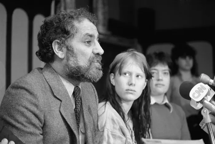 Framed Print : Abbie Hoffman and Amy Carter During News Conference Framed Print : Abbie Hoffman and Amy Carter During News Conference
