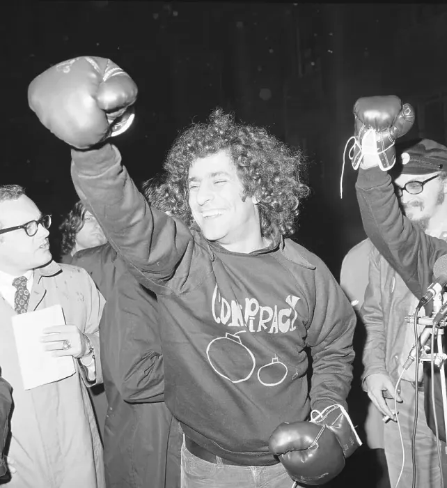 Framed Print : Abbie Hoffman and Friend Talk to Press Framed Print : Abbie Hoffman and Friend Talk to Press