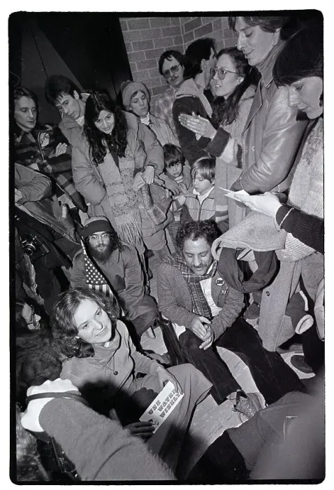 Framed Print : Abbie Hoffman and Protesters at Sit-In Framed Print : Abbie Hoffman and Protesters at Sit-In