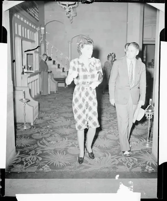 Framed Print : Abby Rockefeller Milton Walking Inside Hotel With Accomplice Framed Print : Abby Rockefeller Milton Walking Inside Hotel With Accomplice