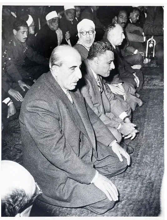 Framed Print : Abdel Nasser and Shukri al-Kuwatli Pray Together Framed Print : Abdel Nasser and Shukri al-Kuwatli Pray Together