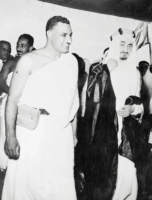 Framed Print : Abdul Nasser Visiting Emir Fisal on Trip to Mecca Framed Print : Abdul Nasser Visiting Emir Fisal on Trip to Mecca