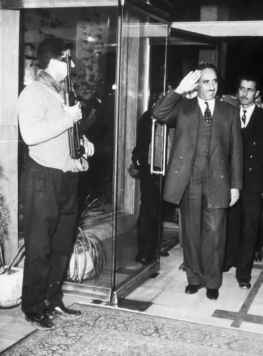 Framed Print : Abdul Salem Aref Leaves Baghdad Hotel Framed Print : Abdul Salem Aref Leaves Baghdad Hotel