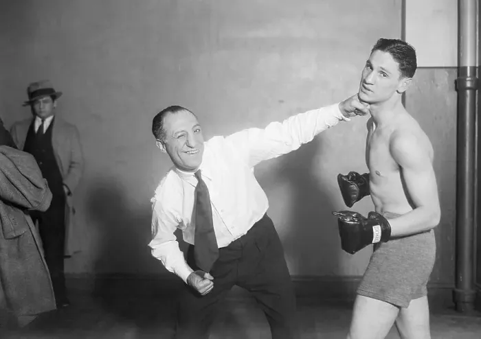 Framed Print : Abe Attell Showing Marty Goldman a Punch Framed Print : Abe Attell Showing Marty Goldman a Punch