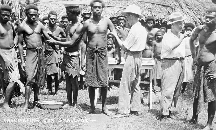 Framed Print : Aborigine Village Receiving Smallpox Vaccinations Framed Print : Aborigine Village Receiving Smallpox Vaccinations