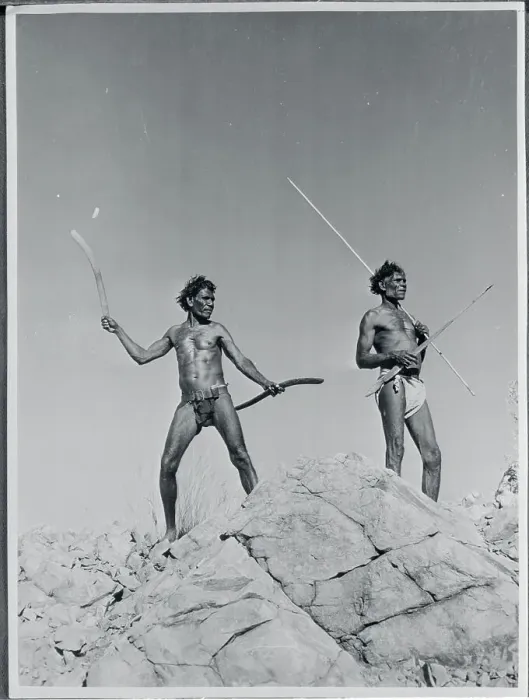 Framed Print : Aborigines with Weapons