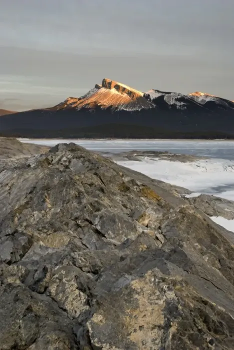 Framed Print : Abraham Lake In Winter