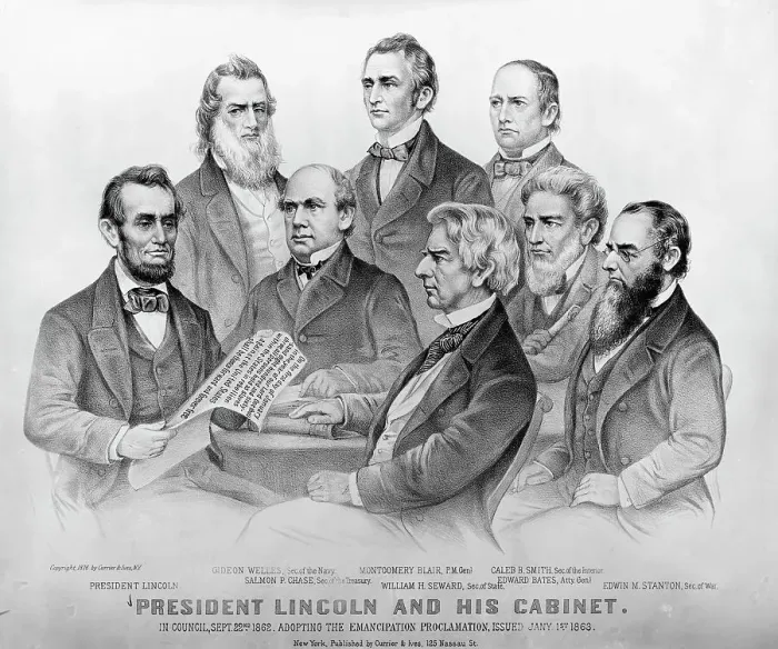 Framed Print : Abraham Lincoln And His Cabinet