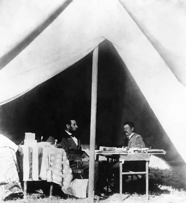 Framed Print : Abraham Lincoln with George McClellan