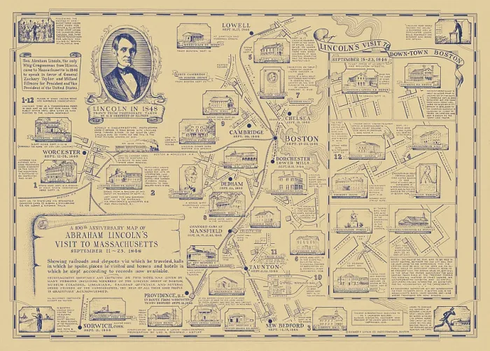 Framed Print : Abraham Lincoln's Visit to Massachusetts Framed Print : Abraham Lincoln's Visit to Massachusetts