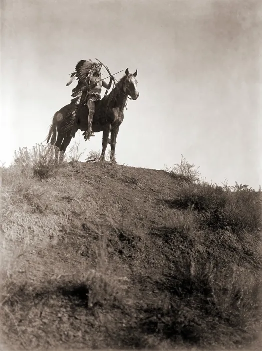 Framed Print : Absaroke Warrior By Curtis Framed Print : Absaroke Warrior By Curtis