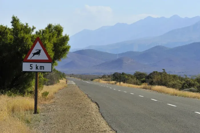 Framed Print : absence, animal crossing sign, day, dividing line, horizontal, landscape, little karoo Framed Print : absence, animal crossing sign, day, dividing line, horizontal, landscape, little karoo