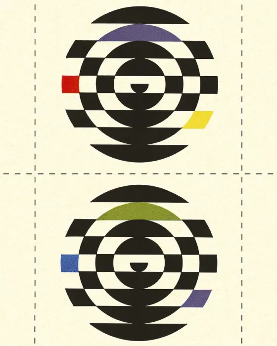 Framed Print : Two Abstract Circles