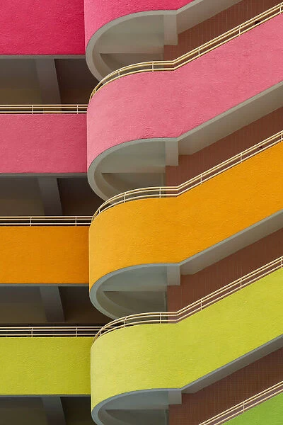 Abstract of a colourful building