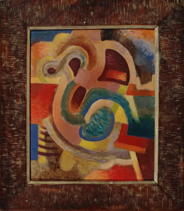 Framed Print : Abstract Composition No 8, 1913. Artist: Baranov-Rossiné, Vladimir Davidovich (1888-1942)