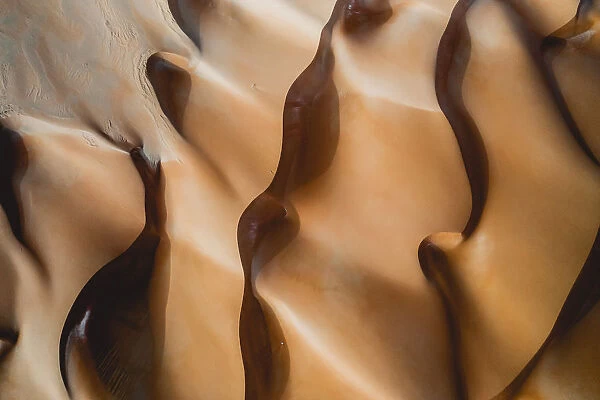 Abstract desert textures from the air, United Arab Emirates