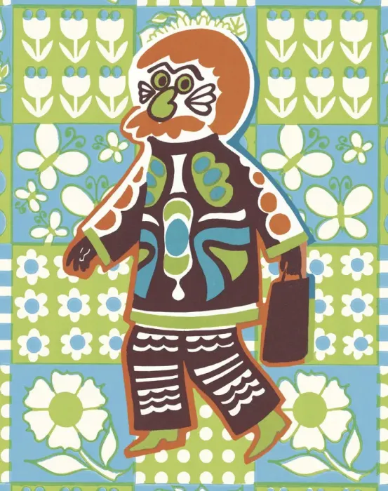 Framed Print : Abstract Person with Floral Background